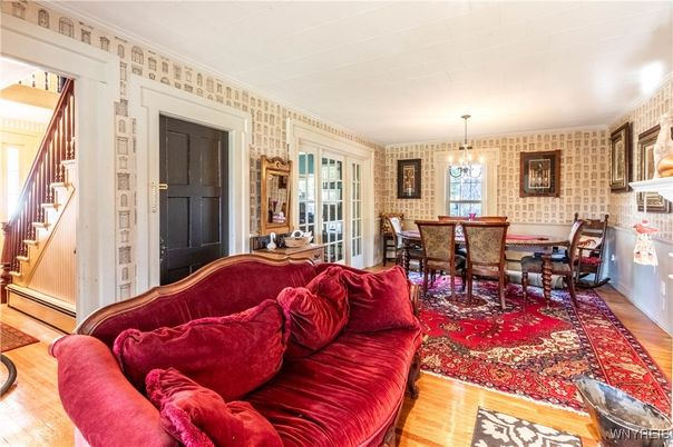 Chandelier, Dining room, Interior, Living room, Wood Texture Flooring