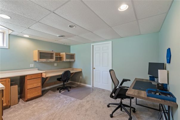 Home Office, Interior, Recessed Lighting
