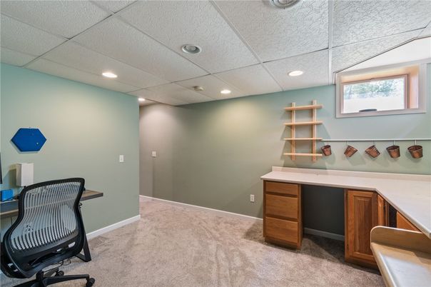 Home Office, Interior, Recessed Lighting