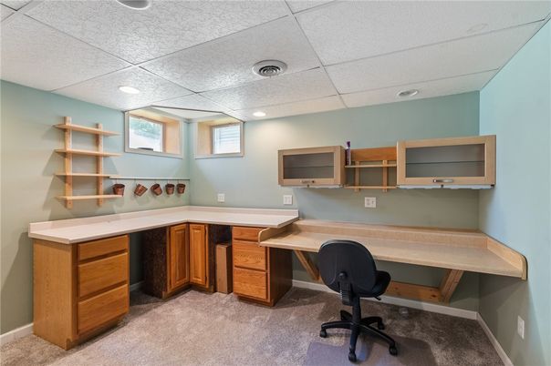 Home Office, Interior, Recessed Lighting