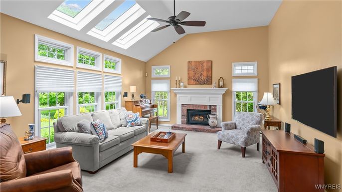 Fireplace, Interior, Living room, Piano