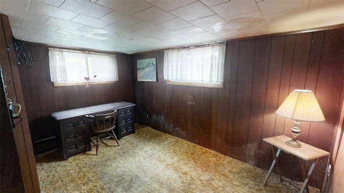 Home Office, Interior, Wooden Walls