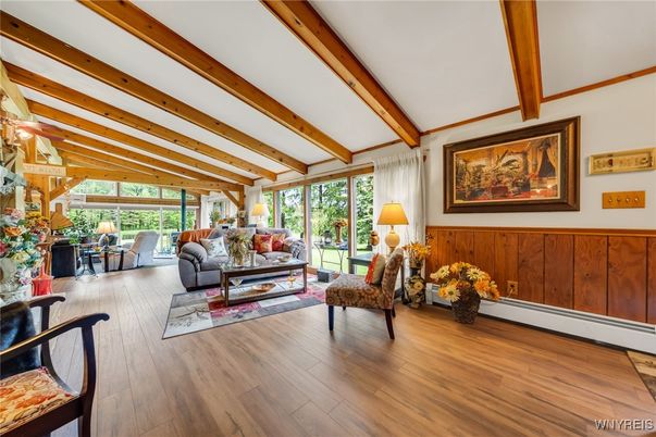 Interior, Living room, Wooden Beams, Wood Texture Flooring