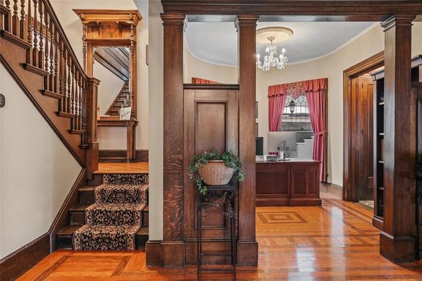 Chandelier, Interior, Wood Texture Flooring