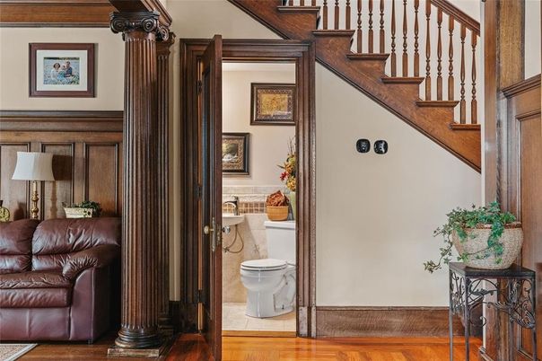 Bathroom, Interior, Wood Texture Flooring