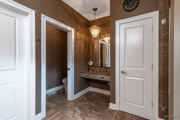 Bathroom, Chandelier, Interior, Pendant Lights