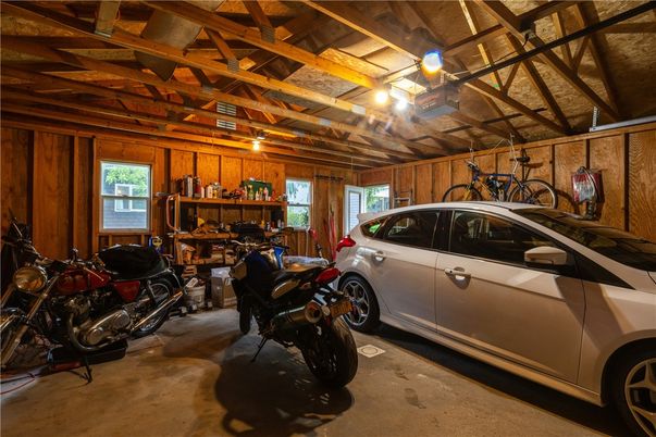 Garage, Interior, Wooden Beams, Wooden Walls