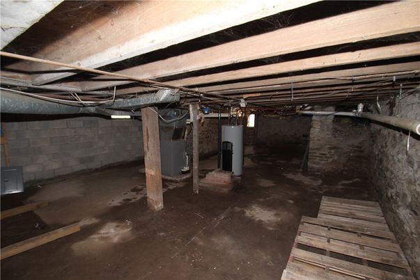 Interior, Stone Walls, Wooden Beams