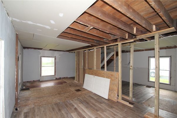 Empty room, Interior, Wooden Beams, Wooden Ceilings, Wood Texture Flooring