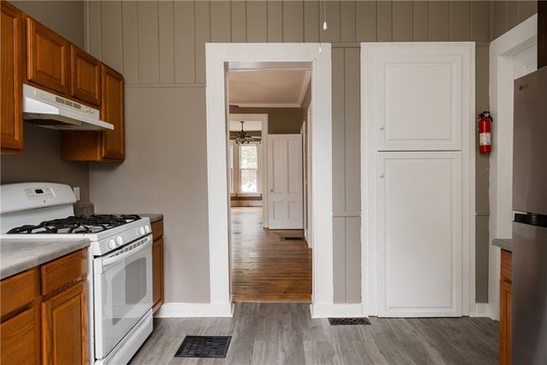 Interior, Kitchen, Wood Texture Flooring
