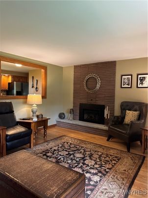 Fireplace, Interior, Living room, Stone Walls, Wood Texture Flooring