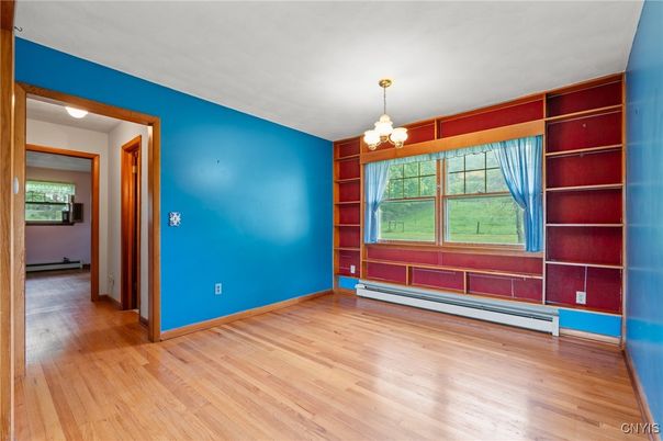 Chandelier, Empty room, Interior, Wood Texture Flooring