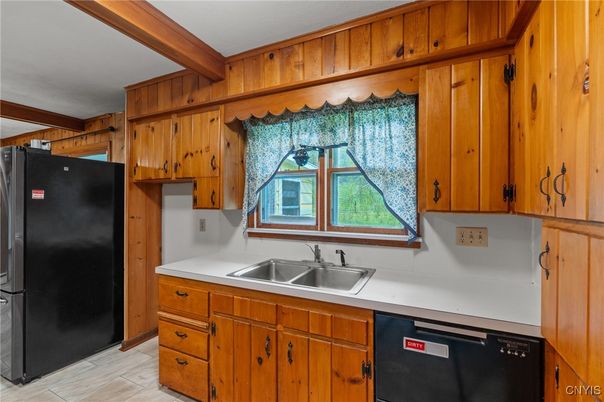 Interior, Kitchen, Wooden Walls