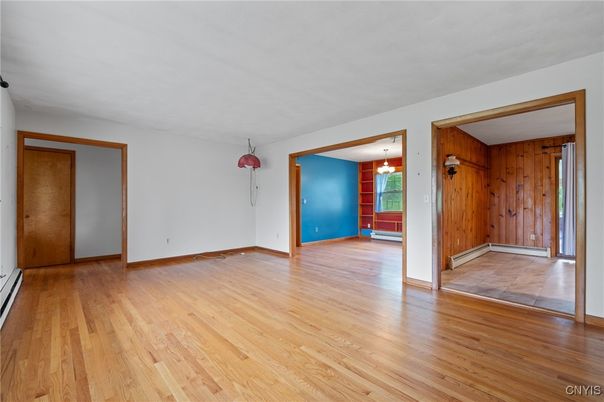 Empty room, Interior, Wood Texture Flooring, Wooden Walls