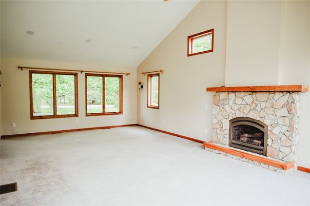 Empty room, Fireplace, Interior