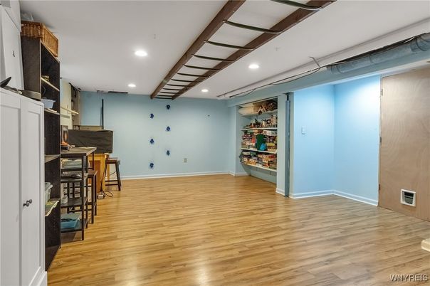 Interior, Recessed Lighting, Wood Texture Flooring