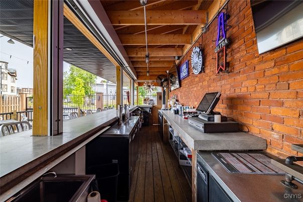 Interior, Stone Walls, Wooden Beams, Wood Texture Flooring