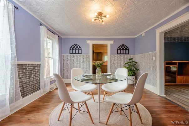 Dining room, Interior, Wood Texture Flooring