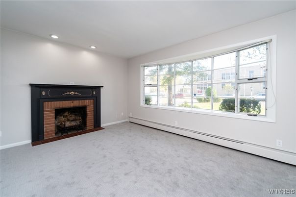 Empty room, Fireplace, Interior, Recessed Lighting