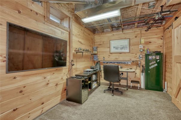 Home Office, Interior, Wooden Walls