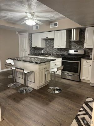 Interior, Kitchen, Stainless Steel Appliances, Stone Walls, Wood Texture Flooring