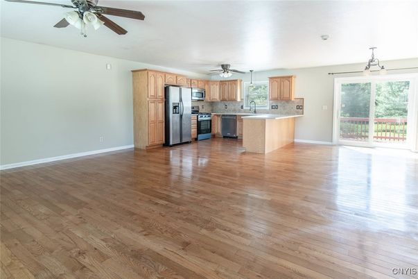 Empty room, Interior, Kitchen, Wood Texture Flooring