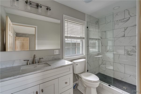 Bathroom, Glass Shower, Interior, Marble Walls