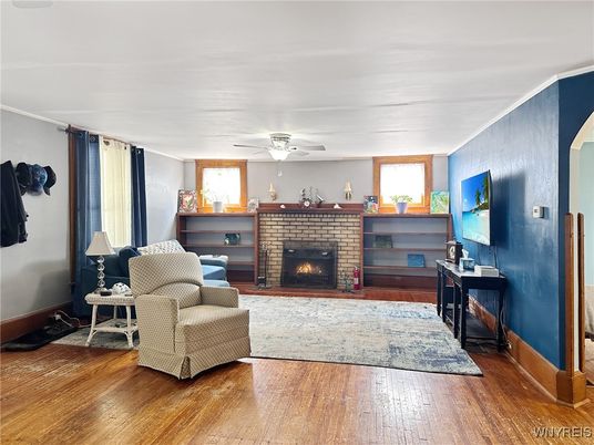 Fireplace, Interior, Wood Texture Flooring