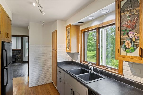 Interior, Kitchen, Wood Texture Flooring