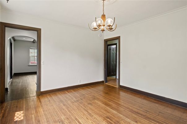 Chandelier, Empty room, Interior, Wood Texture Flooring