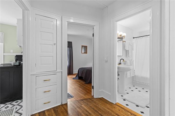 Bathroom, Interior, Wood Texture Flooring