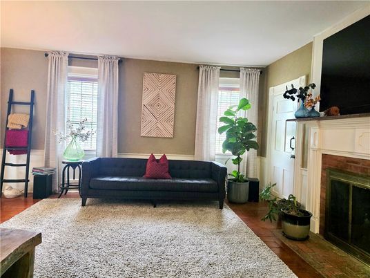Fireplace, Interior, Wood Texture Flooring