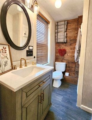 Bathroom, Interior, Wood Texture Flooring, Wooden Walls