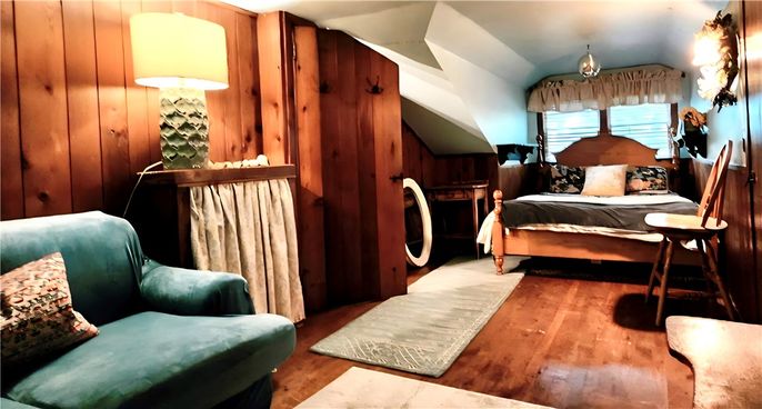 Bedroom, Interior, Wood Texture Flooring, Wooden Walls