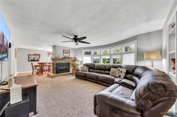 Dining room, Fireplace, Interior, Living room