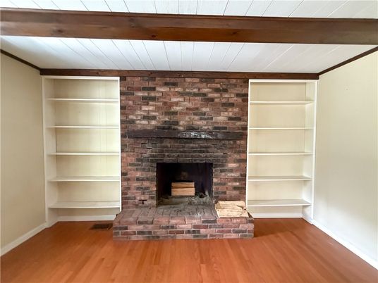 Fireplace, Interior, Wooden Beams, Wood Texture Flooring