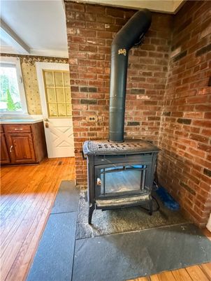 Fireplace, Interior, Stone Walls, Wood Texture Flooring
