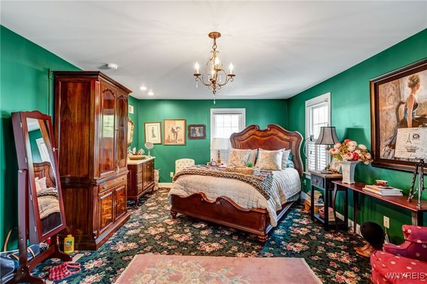 Bedroom, Chandelier, Interior, Recessed Lighting