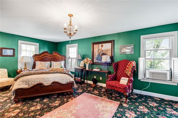 Bedroom, Chandelier, Interior