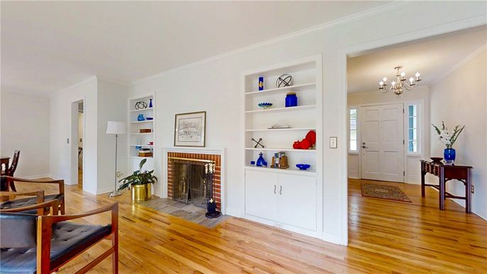 Chandelier, Fireplace, Interior, Wood Texture Flooring