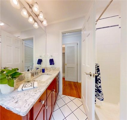 Bathroom, Dual Sink Vanities, Interior, Wood Texture Flooring
