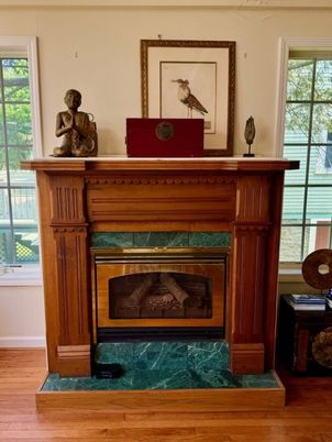 Fireplace, Interior, Wood Texture Flooring