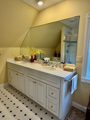 Bathroom, Dual Sink Vanities, Interior, Recessed Lighting