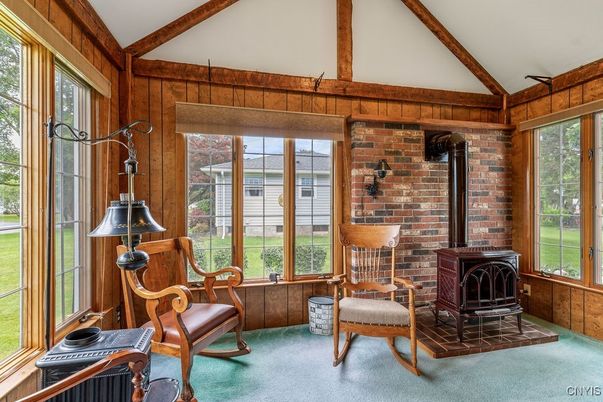 Fireplace, Interior, Stone Walls, Wooden Walls