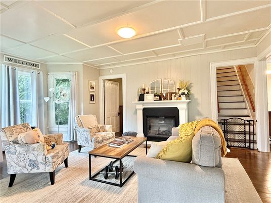 Fireplace, Interior, Living room, Wood Texture Flooring