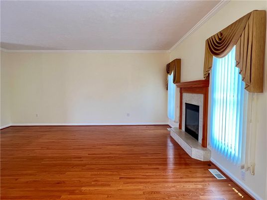 Empty room, Fireplace, Interior, Wood Texture Flooring