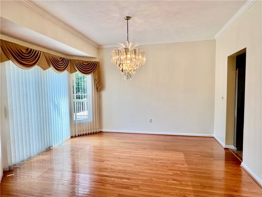 Chandelier, Empty room, Interior, Wood Texture Flooring