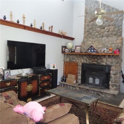 Fireplace, Interior, Living room, Stone Walls