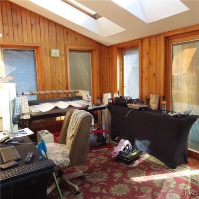 Home Office, Interior, Wooden Walls
