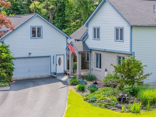 Attached, Exterior, Facade, Brick Facade, Farmhouse